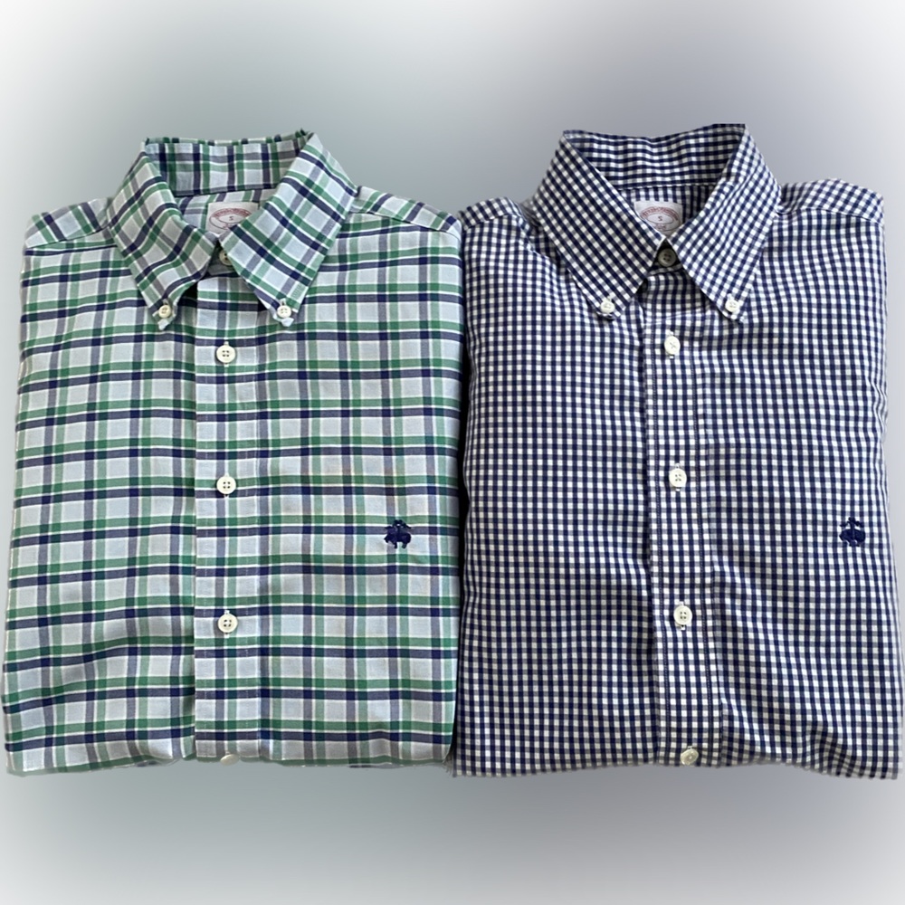 Set of TWO Brooks Brothers Original Non-Iron Supima Cotton Button Down Shirts